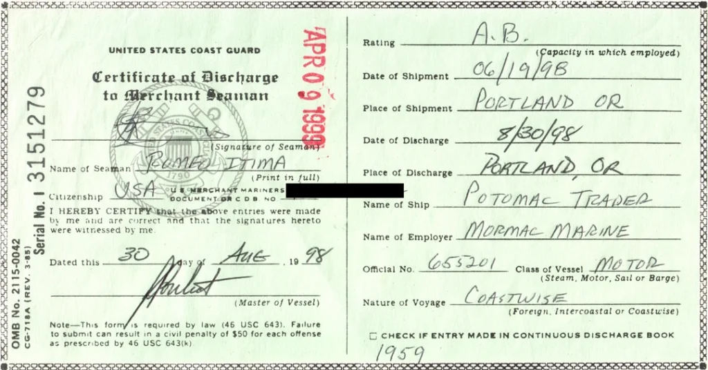 Discharged Certificates V1 33