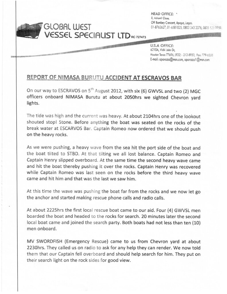 REPORT OF NIMASA BURUTU ACCIDENT AT ESCRAVOS BAR_Page_1