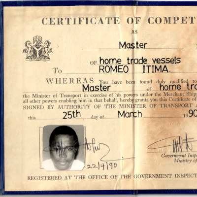 Romeo Certificate of Compentency Nigeria